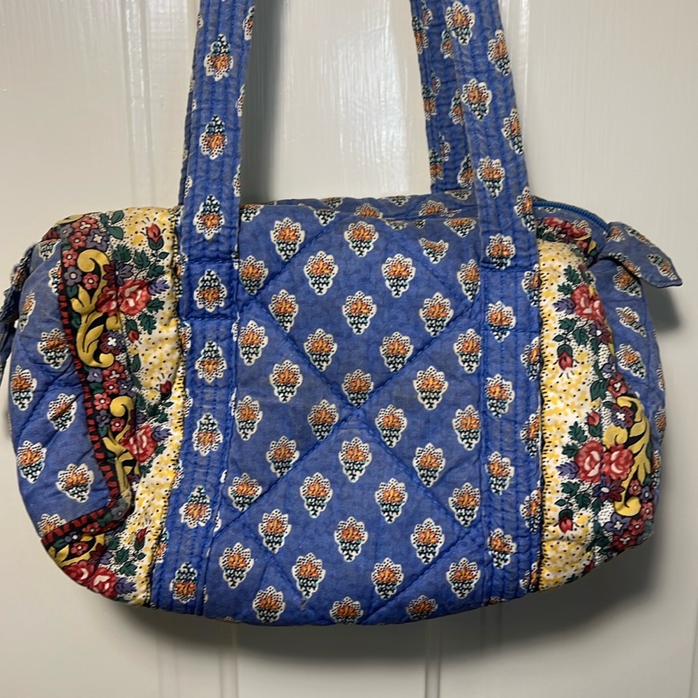 Vintage 1990s Vera Bradley Pierre Deux Handbag Purse Long straps barrel bag